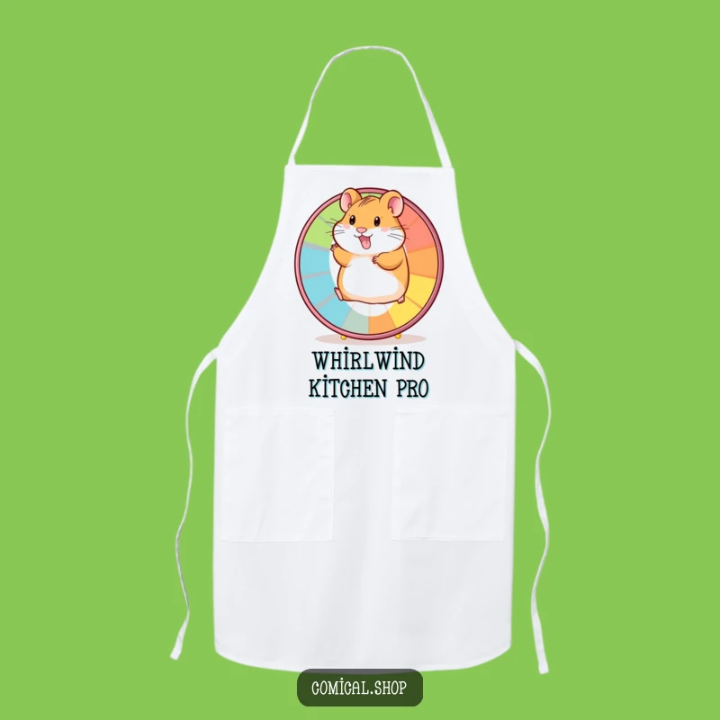Funny Hamster Wheel Apron - Kitchen Fun Gift!