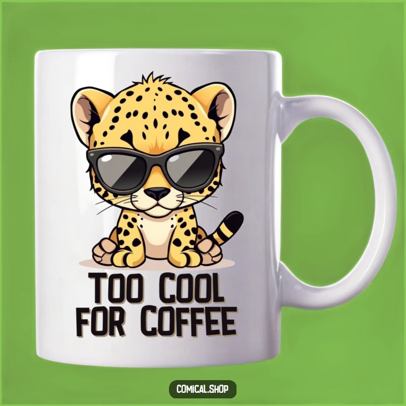 Funny Cheetah Cub Mug: Cool Shades Animal Lover Gift for Stylish Folks