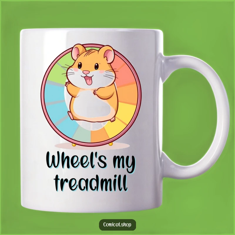 Funny Hamster Wheel Run Mug - Hilarious Pet Lover Gift!
