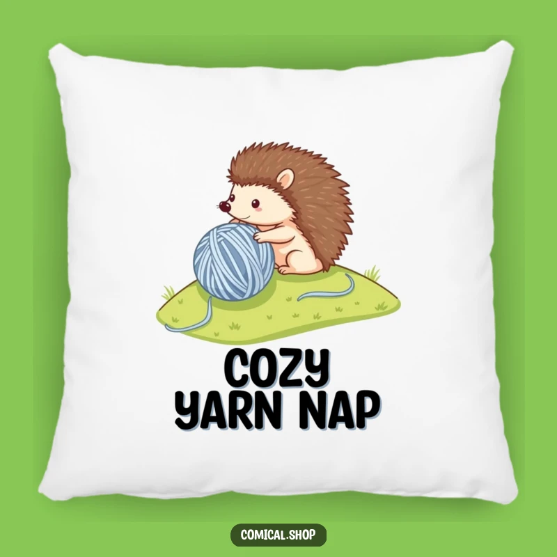 Funny Hedgehog Yarn Pillow - Cozy Rolling Cushion, Adorable Funny Gift