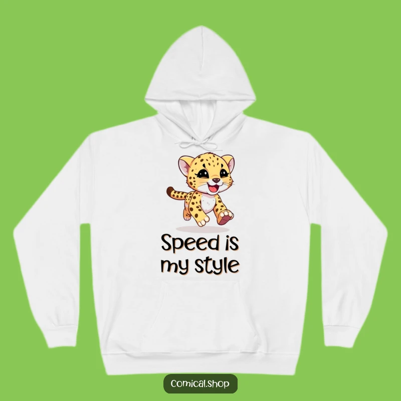 Cozy Funny Cheetah Cub Hoodie - Feel the Fun of the Chase Gift