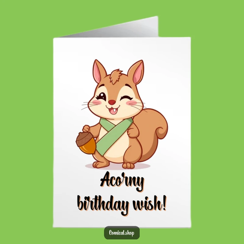 Wish them a nutty birthday with this Free Printable card, featuring a cheerful squirrel! This easy Print at Home design is a fun way to celebrate their special day.
