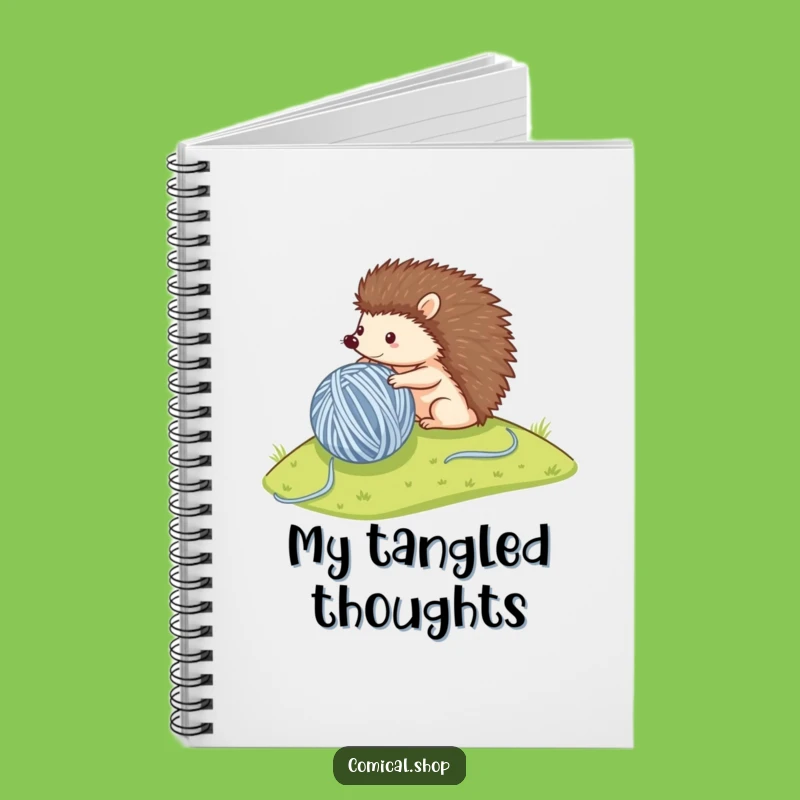 Funny Hedgehog Yarn Notebook - Cozy Crafting Journal, Great Funny Gift