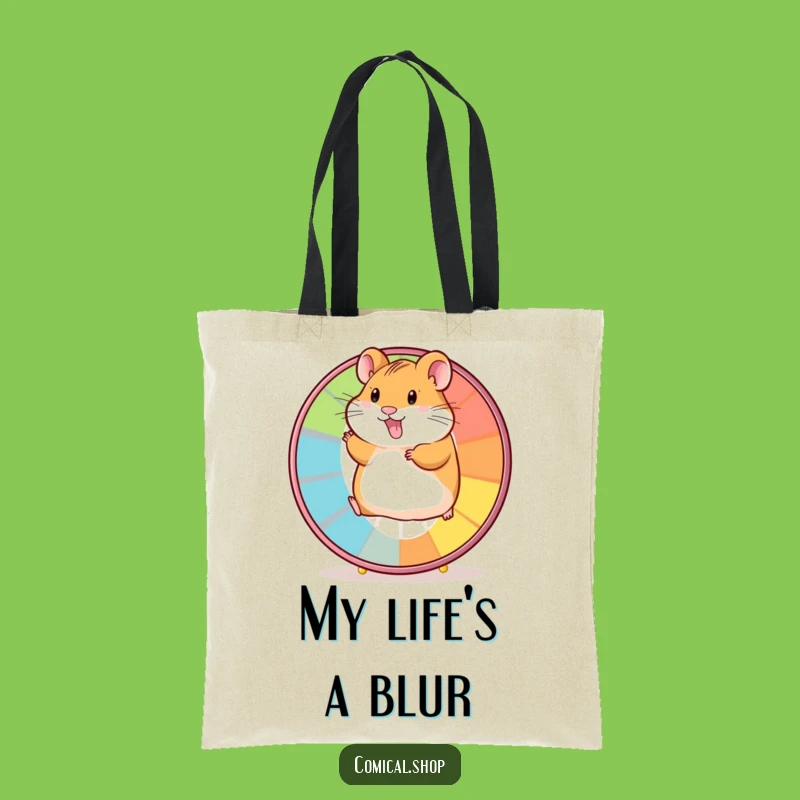 Funny Hamster Wheel Tote Bag - Quirky and Practical Gift!